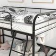thumbnail image 6 of DreamBuck Loft Bed, Twin Size Loft Bed with Removable Ladder and Safety Guardrails, Metal Loft Bed for and Adults, Low Loft Bed Frame for Bedroom and Dorm, Noise Free, No Box Spring Needed, 6 of 6