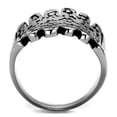 thumbnail image 3 of no plating Stainless Steel Ring Epoxy Jet TK2500 for Men Jet Stone Color Style High Size 8, 3 of 4