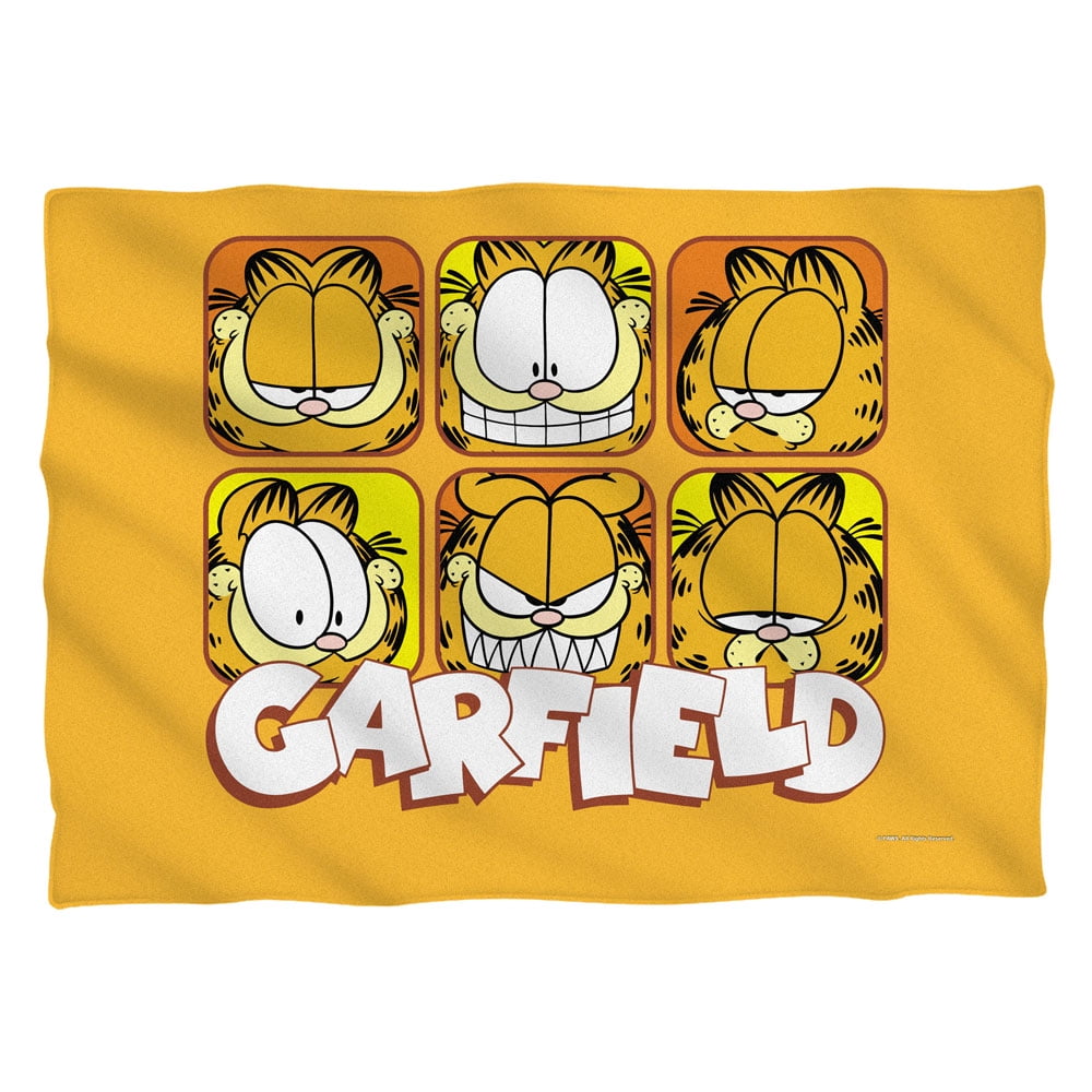 Garfield Faces Poly 20X28 Pillow Case White One Size