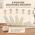 thumbnail image 6 of Miniyam Adjustable Folding Floor Chair Convertible Sofa Bed in Corduroy for Living Room Bedroom, Beige, 6 of 7