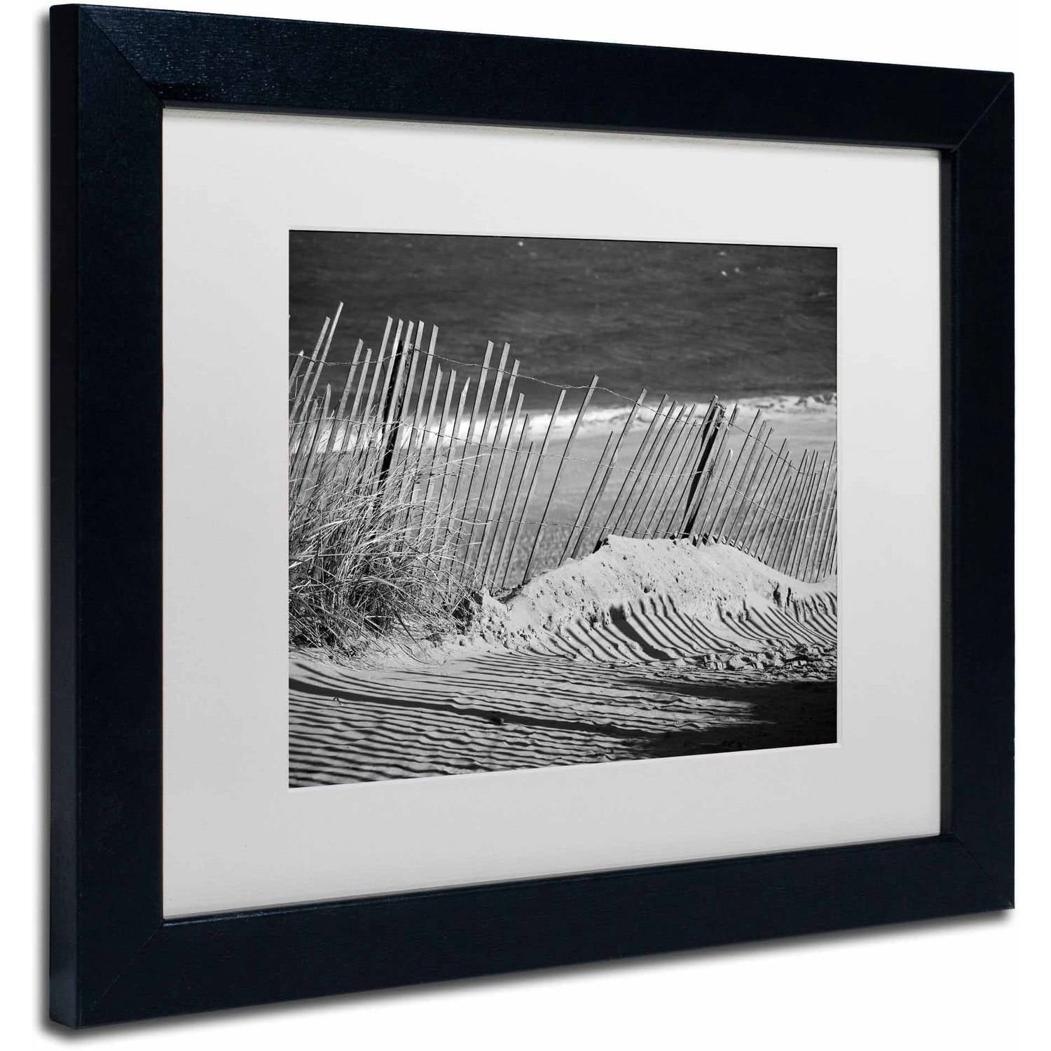 Trademark Fine Art 'Sandy Beach Fence' Canvas Art by PIPA Fine Art, White Matte, Black Frame