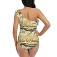 thumbnail image 5 of Haiem We Live for Adventure Women's One Piece Swimsuits Tummy Control One Shoulder Bathing Suits Ruffle Swimwear-XX-Large, 5 of 8