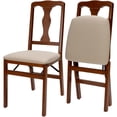 thumbnail image 1 of Open Box MECO Stakmore Queen Anne Folding Wooden Chair (Set of 2), Cherry, 1 of 6