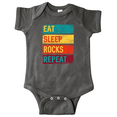 

Inktastic Rock Collecting Eat Sleep Rocks Repeat Gift Baby Boy or Baby Girl Bodysuit