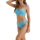 thumbnail image 4 of Conjuntos de bikini de tirantes ajustables para mujer de 2 piezas, parte inferior de cintura alta acanalada, trajes de baño, talla X-Large, azul, 4 of 5