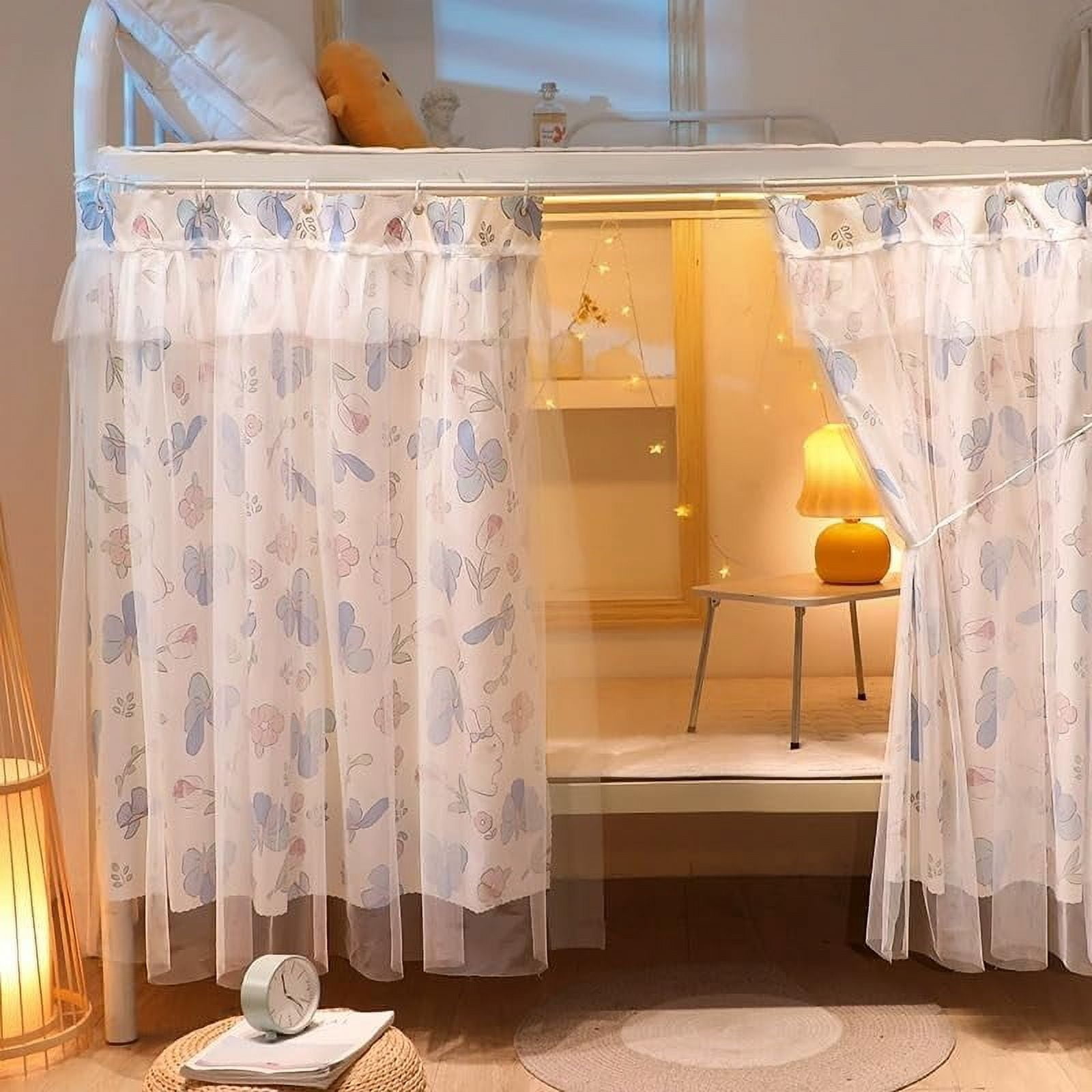 Dorm Home Bunk Nets Bed Curtains Cloth Bed Canopy Blackout College Students Shading Nets Breathable Single Sleeper