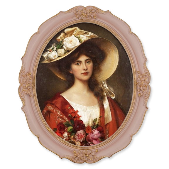 Pink Picture Frame 8x10 Oval Photo Frames Vintage Home Decor Wedding Gifts