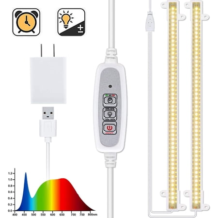 SEAMETAL LED Grow Light Strips Full Spectrum for Indoor Plants Auto ON ...