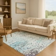 thumbnail image 7 of Addison Rugs Mayfield Premium Machine Washable Transitional Abstract Teal Rectangle Rug, 10' x 14', 7 of 7