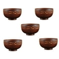 thumbnail image 1 of 5X Cuenco de Madera de Estilo Mongol para Ensalada, de Fideos de Arroz, de Madera Natural de Estilo étnico para Niños, Vajilla de Madera para Niños, 1 of 9