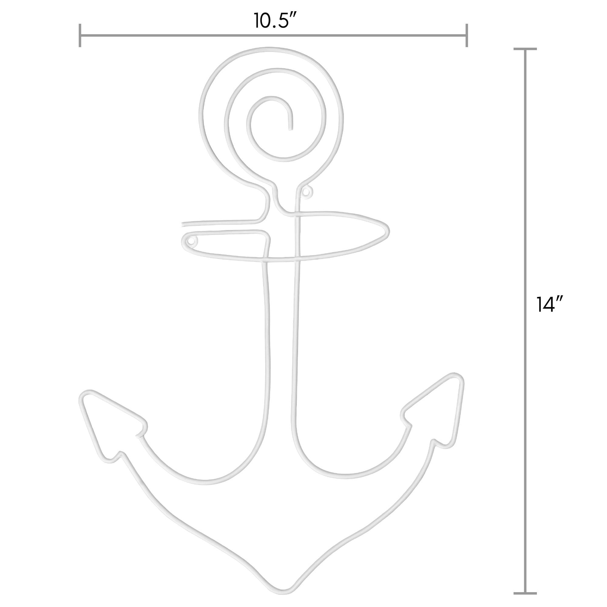 Americanflat Anchor Metal Line Art Wall Decor Sculpture Accents for Bedroom - Modern Wall Decor with Real Metal Abstract Wall Art - Single Line Minimalist Decor Sturdy Iron Hanging Decor