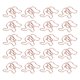 thumbnail image 5 of Clips de papel con forma de 20 piezas, formas de elefante, proceso de galvanoplastia de oro rosa, Clips de oficina de hierro para clasificación de documentos, 5 of 12