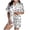 White, variant on Weebloom Halloween Comfy Pajamas For Women Set Two Piece Outfits Short Sleeve V Neck Shorts Set Sleepwear Nightwear Pjs Loungewear Gold S