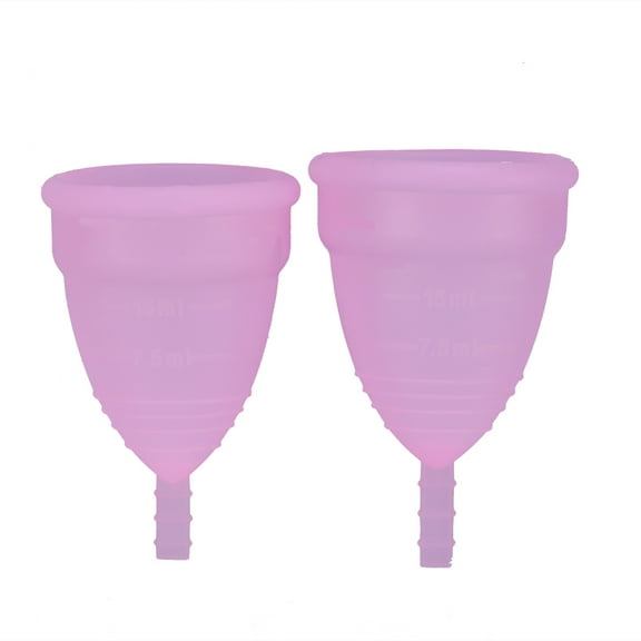 Feminine Cup,3Colors 2pcs Set Reusable Anti leakage Lady Women Menstrual Cup Feminine Hygiene Care Product, Reusable Menstrual Cup