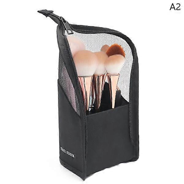 1 pc Tripod cosmetic bag for women clear zipper Makeup Bag Trave Black onesize