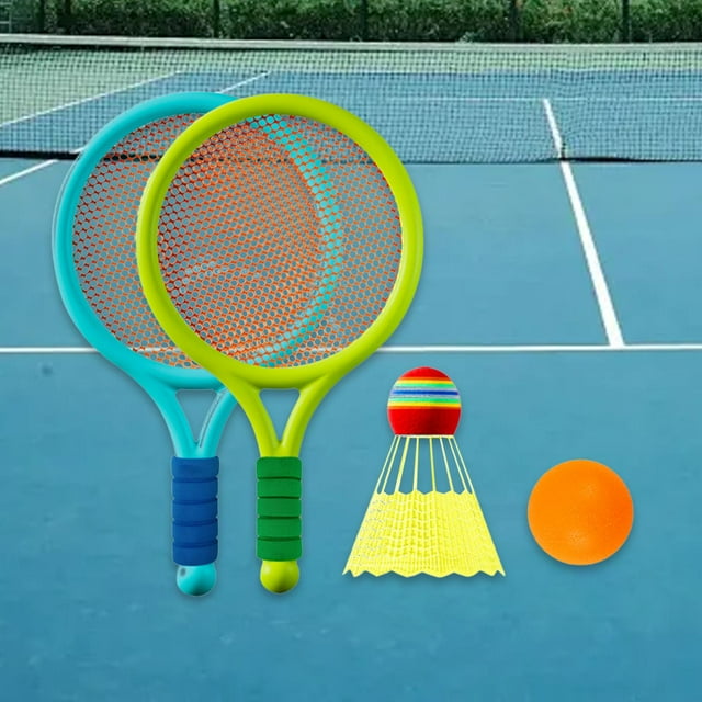 Juego de Tenis de Bádminton para Niños Perfecl Raquetas Ligeras Azul y Verde