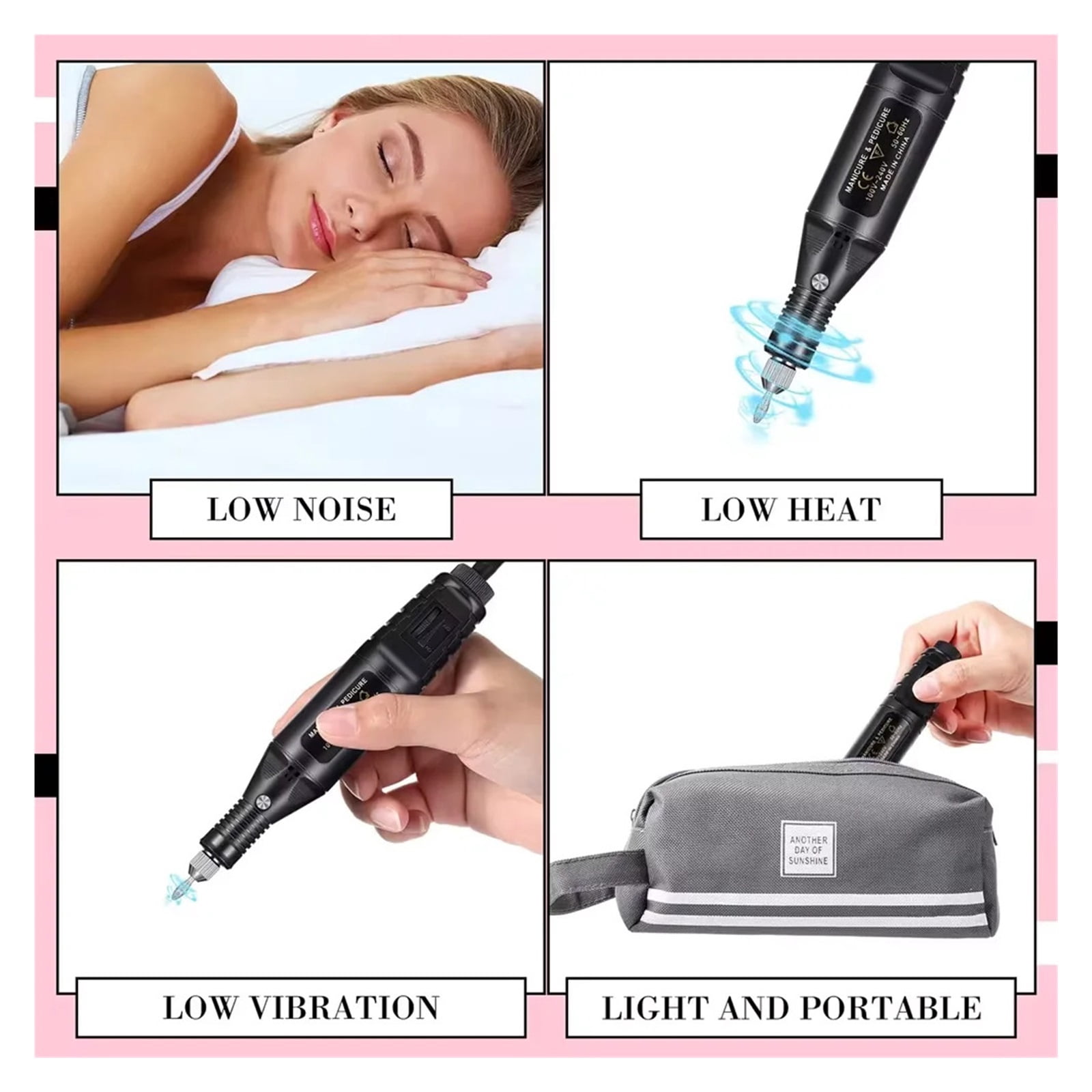 Simplified Electric Nail Sander Pedicure Manicure Tools Professional Nail Drill Machine Low Noise Cutters Nail File Kit