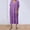 🔥 Purple, variant on Sentmoon Linen Maxi Dress Wedding Short Sleeve V Neck Dress for Women Solid Color Breathable Regular Fit Vacation Dresses for Women Hawaii for Work and Office M