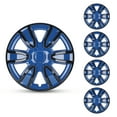 thumbnail image 2 of 4Pcs/Set 15 inch Universal Wheel Rims Cover Hubcaps Snap on Car Truck SUV Wheel Covers ABS+PC Material （15-inch,Black +Blue Lacquer), 2 of 9