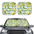 thumbnail image 2 of Haiem Lemon Windshield Sun Shade: Universal Foldable 2-Piece Car Front Window Sunshade - Blocks Uv Rays, And Reduces Heat,Essential Car Accessory Large, 2 of 7
