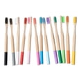 thumbnail image 3 of FELTECHELECTR 4 cepillos de dientes de bambú biodegradables, ecológicos, para viajes y uso doméstico (rosa), 3 of 6
