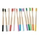 thumbnail image 4 of 4 cepillos de dientes de bambú biodegradables, ecológicos, para viajes y uso doméstico (negros)., 4 of 7