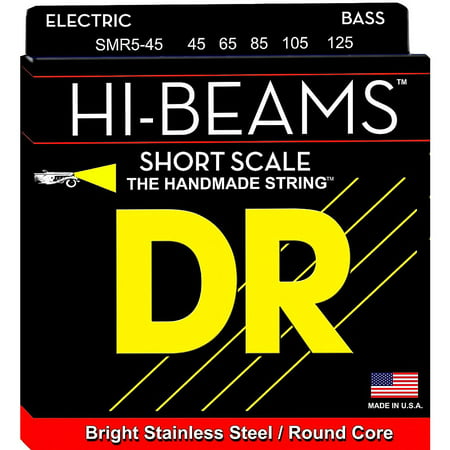 DR Strings Hi Beams Short Scale 5 String Bass Medium