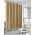 thumbnail image 3 of Shower Curtain Solid Color Shower Curtains for Bathroom, Waterproof Polyester Shower Curtain Set with Hooks, Extra Long 72" x 96" Khaki Farmhouse Vintage, 3 of 6