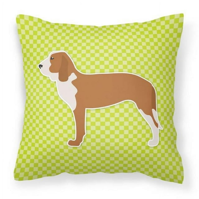Carolines Treasures BB3791PW1414 Espagnol Damier Tissu Vert Coussin Décoratif