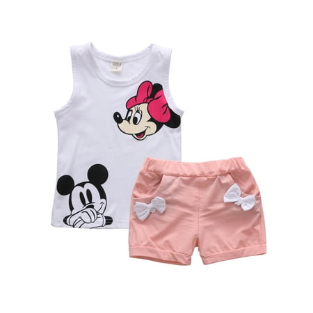 

Gwiyeopda Toddler Baby Kids Girls Summer Outfits T-shirt Tank Tops Vest Pants Clothes Set