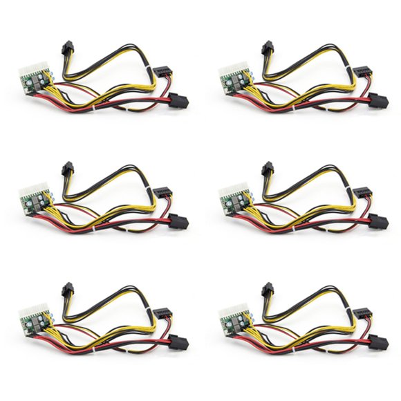 6X PCI-E 6PIN Entrada DC 12V 300W DC-ATX-300W 24Pin ATX Interruptor PSU MóDulo De Fuente De AlimentacióN