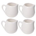 thumbnail image 4 of SHOWERORO Ceramic Sauce Jugs White Mini Milk Jug for Home Use DripFree Spout Handle 4 Pcs Kitchen Creamer Storage Container, 4 of 8