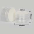 thumbnail image 2 of Makeup Jars Round Clear Containers for Daily Use Travel White Lightweight Durable Plastic 10Pcs, 2 of 4