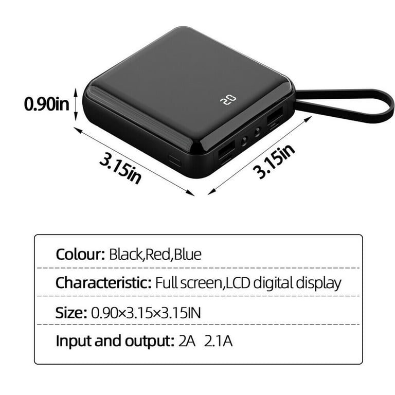 Portable Charger Packsolar Power Bank 50000mah With Built-in Cables -  Portable Charger For Iphone, Samsung, Xiaomi