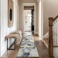 thumbnail image 6 of World Rug Gallery Contemporary Distressed Circle Area Rug - YELLOW 2'x7', 6 of 8