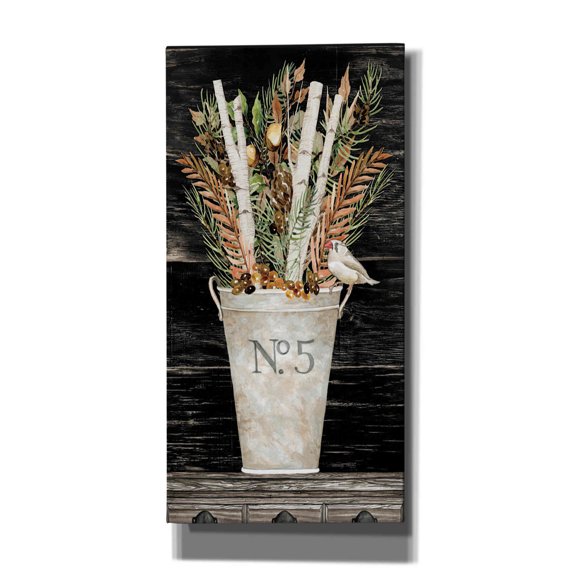 Epic Graffiti 'No. 5 Fall Flowers and Birch 2' by Cindy Jacobs, Canvas Wall Art, 30"x60"