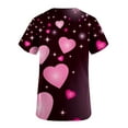 thumbnail image 4 of EQWLJWE Scrub_Tops Women Working Uniforms T-Shirt Print Short Sleeve V-Neck Tops with Pockets, 4 of 5