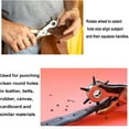 thumbnail image 5 of Glam Hobby Manganese Steel Leather Hole Punch Set, Pliers, Multi Hole Sizes Tool for Belts, Bands, Straps, 5 of 6