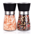 thumbnail image 1 of 2pz Pimientero Saleros De Vidrio Grano Especias Cocina Xtellar negro, 1 of 3