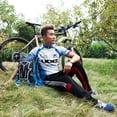 thumbnail image 2 of Sac à Dos Extérieur Léger en Nylon Résistant à l'Eau 18L avec Sangles Réfléchissantes et Logo pour Cyclisme, Randonnée - Design Unisexe, Comprend une Housse de Pluie, Idéal pour une Conduite de Nuit Sécurisée, Sans Sac d'Eau (Bleu), 2 of 6