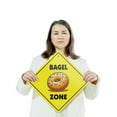 thumbnail image 3 of Bagel Plastic Crossing Sign - 12 Inch X 12 Inch Xing Sign Gift Breakfast Food Cafe Deli Bread Bakery Fresh Toast Cream Cheese Snack, 3 of 4