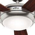 thumbnail image 4 of Hunter Fan Company 59052 Palermo Ventilador de techo de bronce cepillado de 52 pulgadas con 5 cuchillas reversibles de nogal negro y kit de luz 59053-Parent, Contemporáneo, 132.1 cm, Brass, 4 of 4