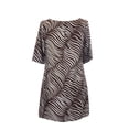 thumbnail image 2 of Elizabeth Mckay Women's Cropped Sleeve Lindsay Tunic Dress 4 Chocolate Multi, 2 of 3