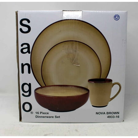 Sango Nova Brown 16 Piece Dinnerware Set