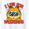 thumbnail image 3 of Garfield - I Live For Weekends - Women's Short Sleeve Graphic T-Shirt, 3 of 5