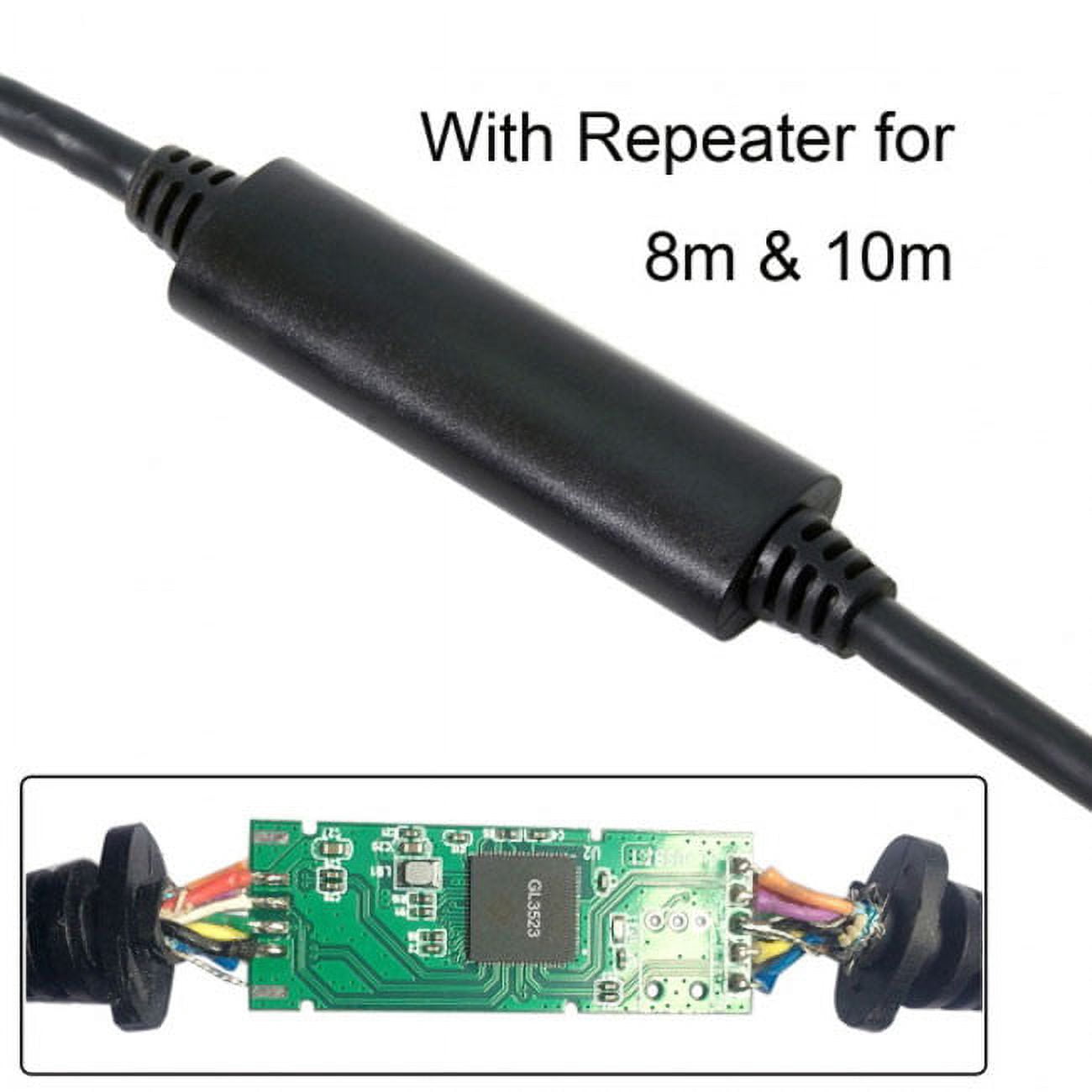 CY 8m USB 3.0 A Type Repeater Cable Male to Micro USB 3.0 B Male with Mount Panel Screws for Camera