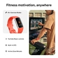 thumbnail image 2 of Fitbit Charge 6 Fitness Tracker con frecuencia cardíaca, GPS, membresía Premium y herramientas de salud - Caja dorada con banda roja, pantalla 1.04, 2 of 5