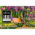 thumbnail image 4 of Welcome Garden Flag Small Vertical Double Sided 12.5 x 18 Inch Music Piano Musical Lover Burlap Yard Outdoor Decor, 4 of 6