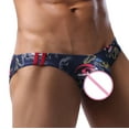 thumbnail image 3 of Calzoncillos de cintura baja con estampado transpirable, cómodos, informales, sexys, a la moda para hombres Pompotops qyievc4627, 3 of 6