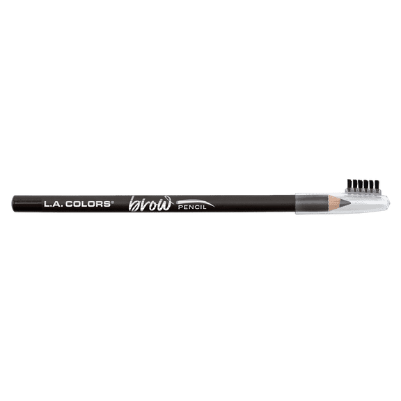 L.A. COLORS On Point Brow Pencil with Cap, Soft Black, 0.06 fl oz